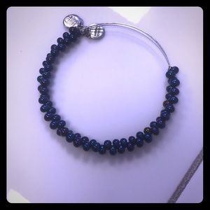 Blue and purple beaded bracelet
